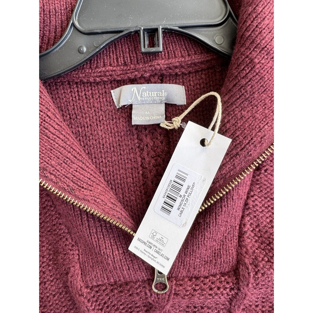 Natural reflections cable quarterzip pullover swe… - image 2